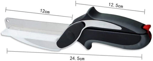 2-in-1 Clever Cutter side view showing cutting blade design