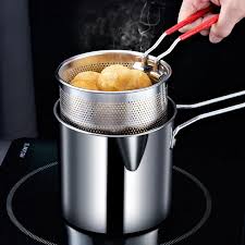 Stainless Steel Deep Frying Pot | Safe Kitchen Fryer