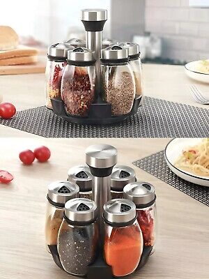 7 Pcs Rotating Spice Rack Set | Stylish Kitchen Organizer